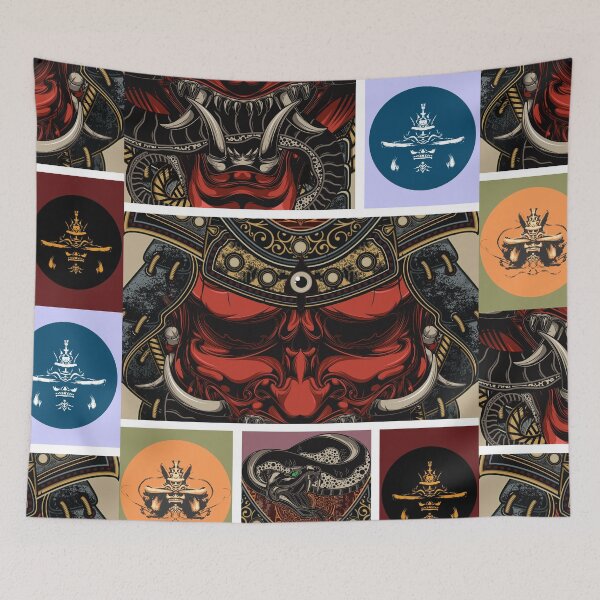 Item preview, Hannya Mask Samurai designed and sold by MaddFictional.