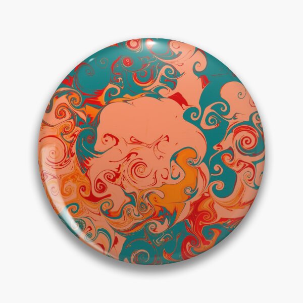 Item preview, Indie Retro Swirls Aesthetic Abstract #5 : Swirly Q (Peach, Orange, and Turquoise) designed and sold by Cosmic-Ferret.