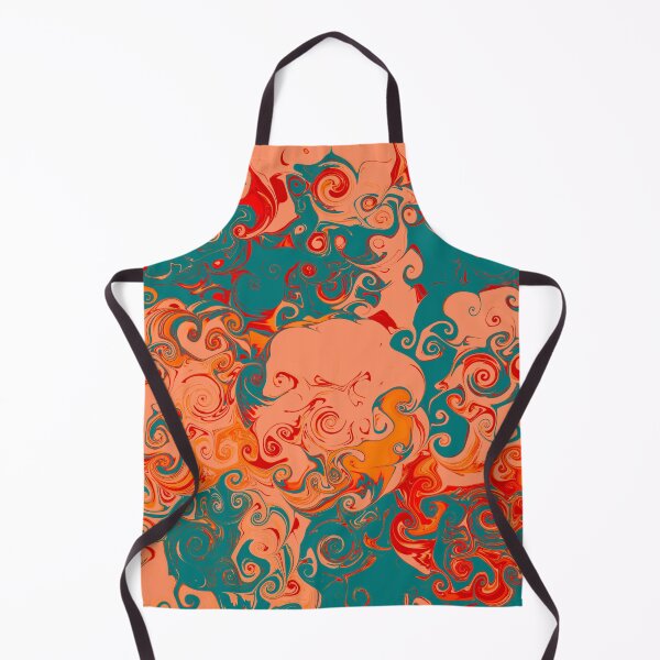 Item preview, Indie Retro Swirls Aesthetic Abstract #5 : Swirly Q (Peach, Orange, and Turquoise) designed and sold by Cosmic-Ferret.