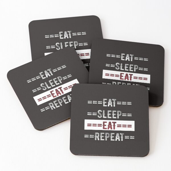Item preview, Foodie Gift - Eat Sleep Eat Repeat  - Distressed Text Design designed and sold by TrndSttr.