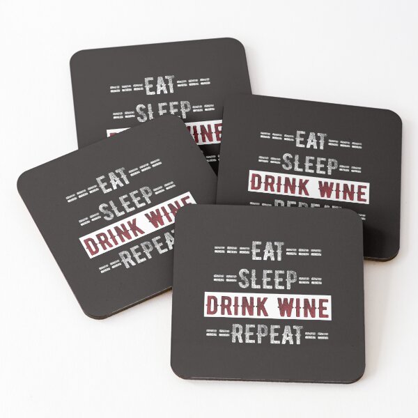 Item preview, Wine Drinker Gift - Eat Sleep Drink Wine Repeat  - Distressed Text Design designed and sold by TrndSttr.