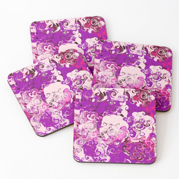 Item preview, Indie Retro Swirls Aesthetic Abstract # 5: Swirly Q (violeta fuerte y rosa suave) designed and sold by Cosmic-Ferret.