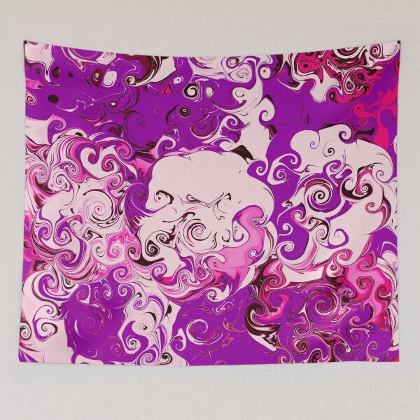 Item preview, Indie Retro Swirls Aesthetic Abstract #5 : Swirly Q (Strong Purple and Soft Pink) designed and sold by Cosmic-Ferret.