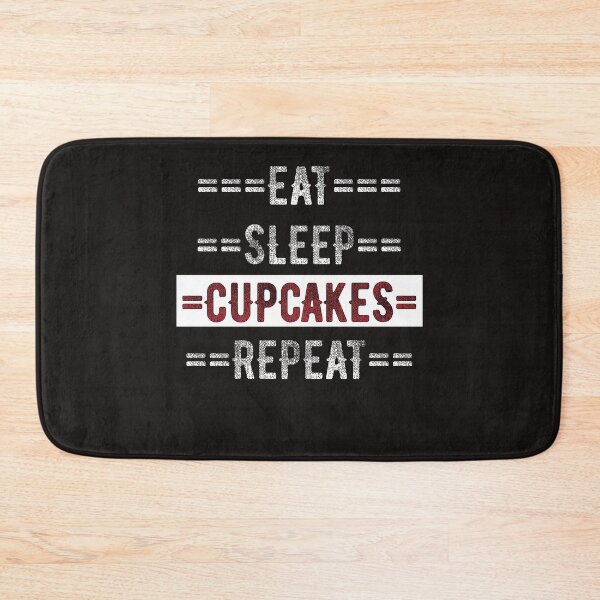 Item preview, Cupcake Lovers Gift - Eat Sleep Cupcakes Repeat  - Distressed Text Design designed and sold by TrndSttr.