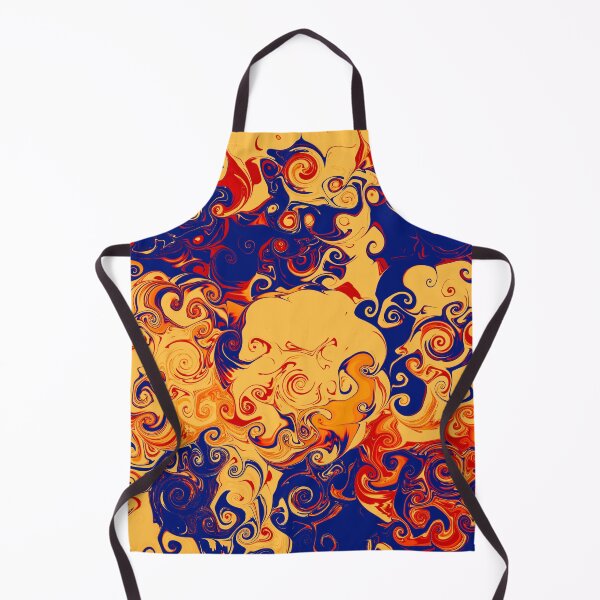 Item preview, Indie Retro Swirls Aesthetic Abstract #5 : Swirly Q (Orange and Navy Blue) designed and sold by Cosmic-Ferret.