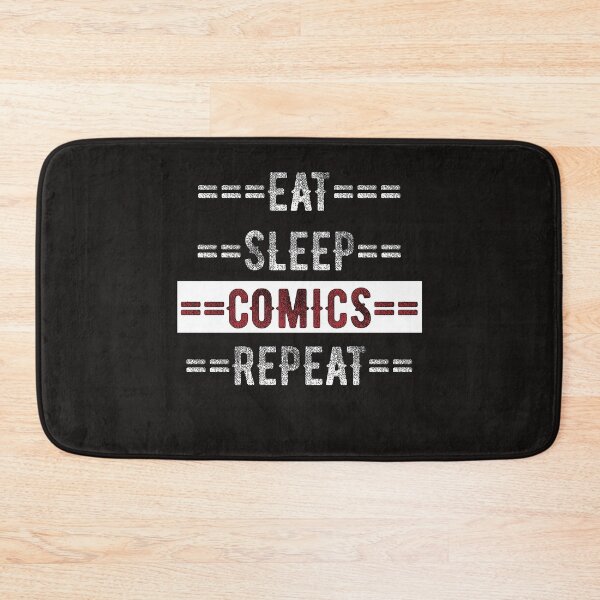 Item preview, Comic Lover Gift - Eat Sleep Comics Repeat  - Distressed Text Design designed and sold by TrndSttr.