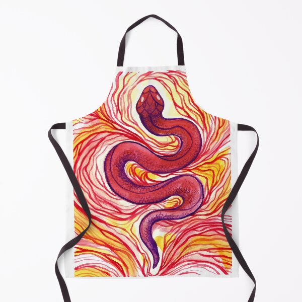 Item preview, Fire Serpent - Gouache designed and sold by VivtheFish.