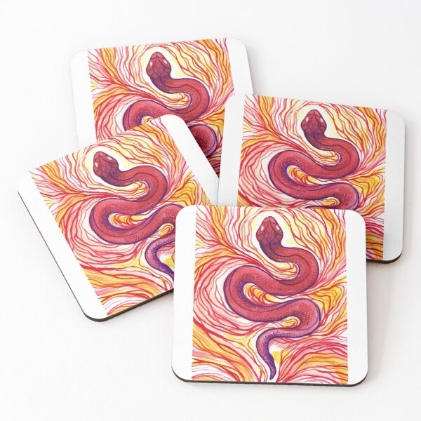 Item preview, Fire Serpent - Gouache designed and sold by VivtheFish.