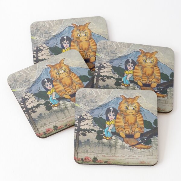Item preview, Kawaii Big Cat at Mount Fuji designed and sold by CuisineCat.