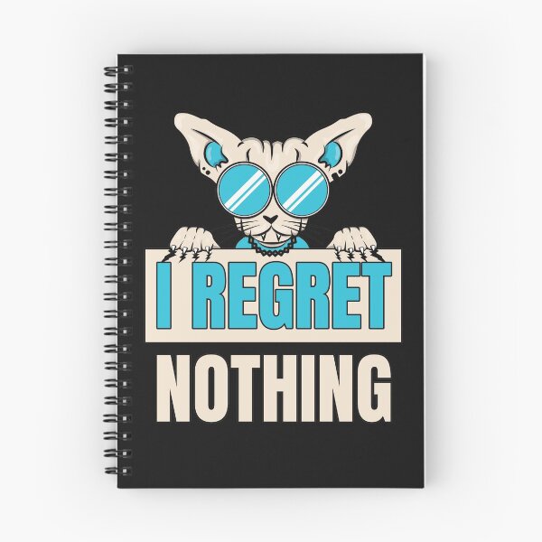 Item preview, I Regret Nothing Sphynx Cat Blue designed and sold by curledup-cat.