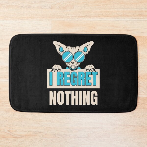 Item preview, I Regret Nothing Sphynx Cat Blue designed and sold by curledup-cat.