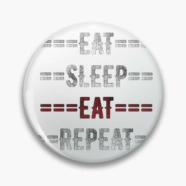 Item preview, Foodie Gift - Eat Sleep Eat Repeat  - Distressed Text Design designed and sold by TrndSttr.