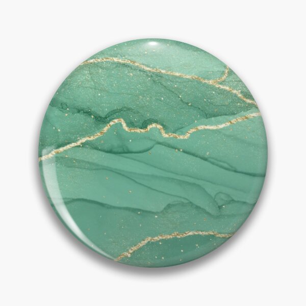 Item preview, Green and Gold Alcohol ink Watercolor Marble designed and sold by LeahsColorBox.