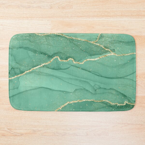 Item preview, Green and Gold Alcohol ink Watercolor Marble designed and sold by LeahsColorBox.
