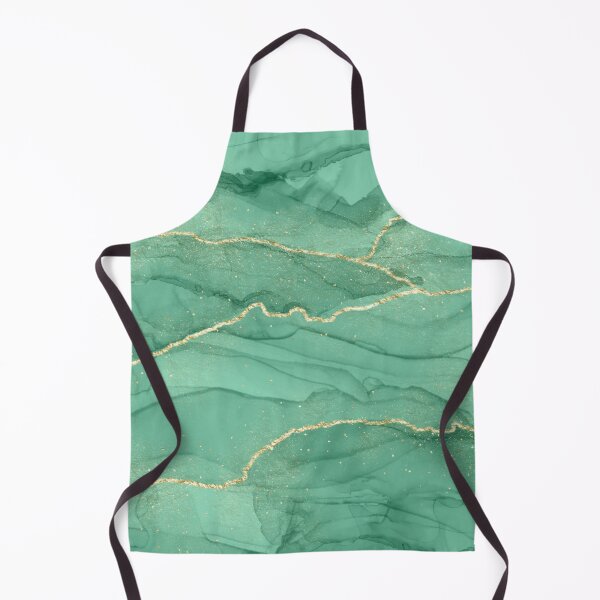 Item preview, Green and Gold Alcohol ink Watercolor Marble designed and sold by LeahsColorBox.