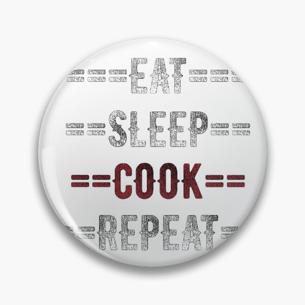Item preview, Cooking Gift - Eat Sleep Cook Repeat  - Distressed Text Design designed and sold by TrndSttr.