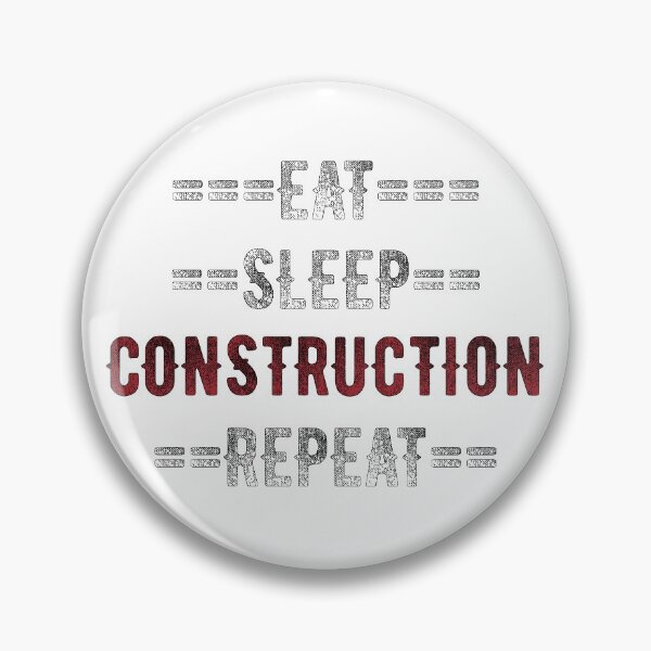 Item preview, Construction Worker Gift - Eat Sleep Construction Repeat  - Distressed Text Design designed and sold by TrndSttr.