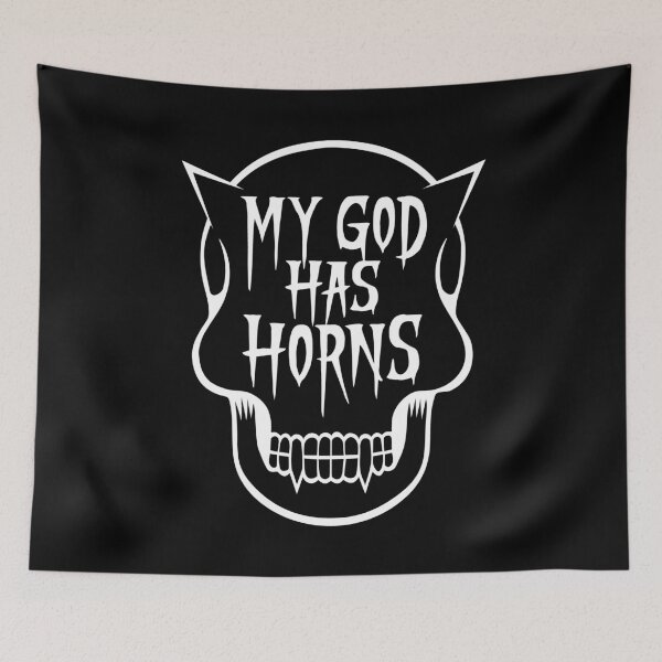Item preview, My God Has Horns designed and sold by SpreadForSatan.