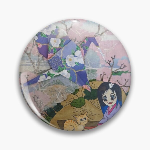 Item preview, Hanami cherry blossom crane designed and sold by CuisineCat.