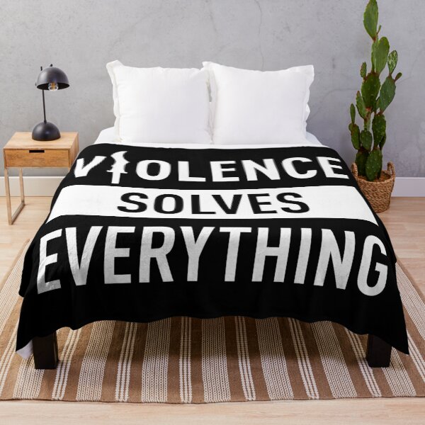 Item preview, Violence Solves Everything (White) designed and sold by FilipeFerreira.