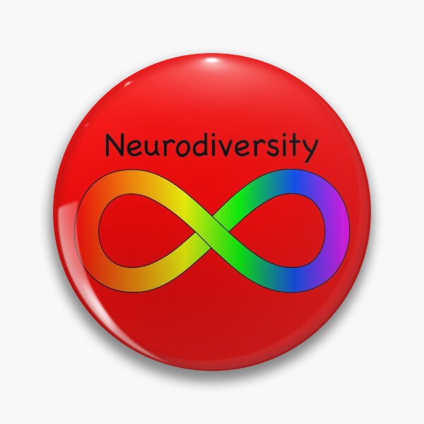 Item preview, Rainbow Neurodiversity Infinity on Red designed and sold by emilyrosew1.