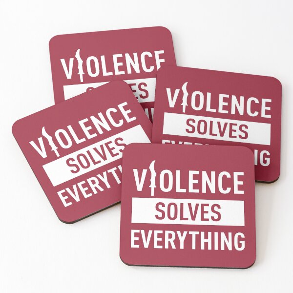 Item preview, Violence Solves Everything (Red BG) designed and sold by FilipeFerreira.
