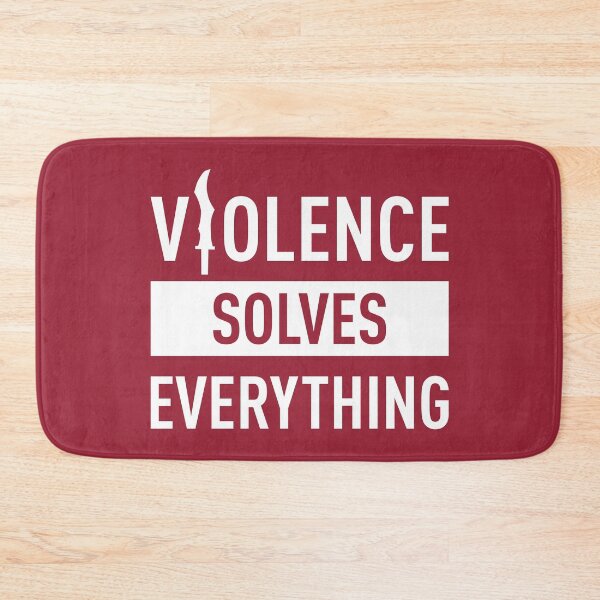 Item preview, Violence Solves Everything (Red BG) designed and sold by FilipeFerreira.