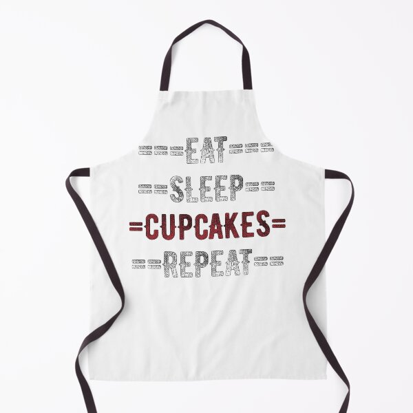 Item preview, Cupcake Lovers Gift - Eat Sleep Cupcakes Repeat - Distressed Text Design designed and sold by TrndSttr.