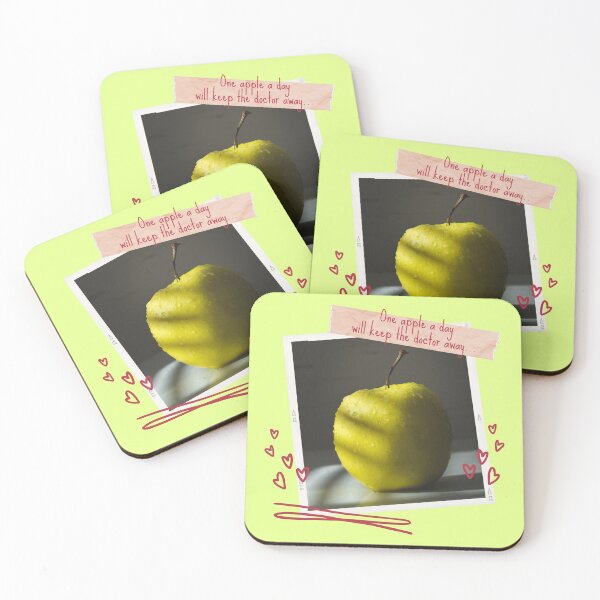Item preview, One apple a day will keep the doctor away, water droplets designed and sold by PhotoPrise.