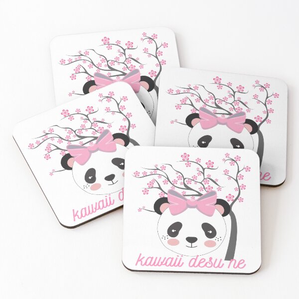 Item preview, Kawaii Desu Ne Girl Panda in front of Sakura Cherry Blossom Tree designed and sold by PeteTee.