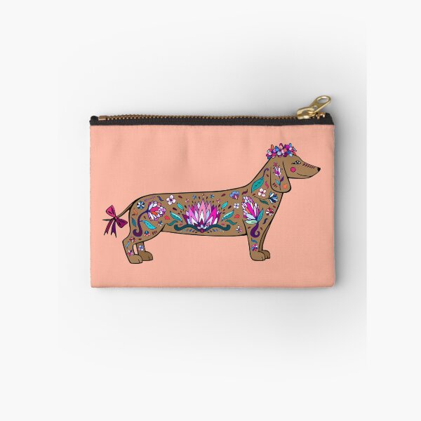 Item preview, dachshund dog cute floral crown flowers summer bow designed and sold by anzhelikamilisa.