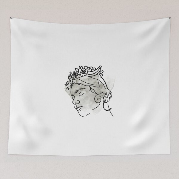 Item preview, Minimalist Abstract Simple Line Face With Grey Splash designed and sold by Sohee Jin.
