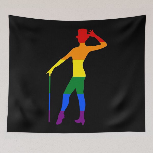 Aperçu de l'œuvre fierté arc-en-ciel danseur silhouette 2 créée et vendue par KoolDsignsDANCE.