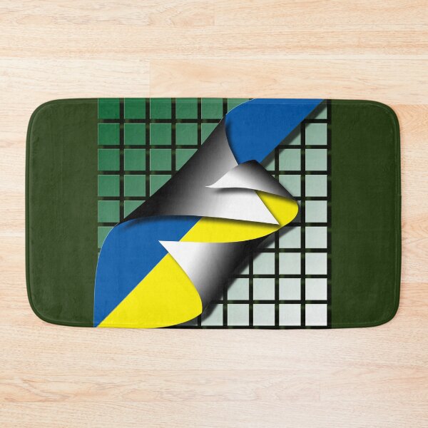 Item preview, Square (9), (yellow, blue, green) graphic, art, decorative, digital, construction, abstract, designed and sold by Paszkan.