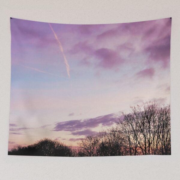 Item preview, Pink Color Sky With Tree Silhouettes At Sunset designed and sold by CreativeShutter.