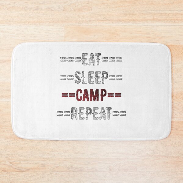 Item preview, Camper Gift - Eat Sleep Camp Repeat  - Distressed Text Design designed and sold by TrndSttr.