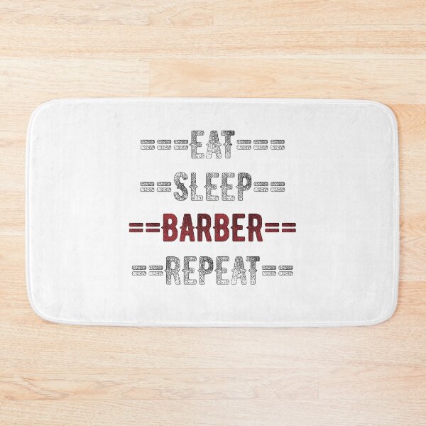 Item preview, Barber Gift - Eat Sleep Barber Repeat  - Distressed Text Design designed and sold by TrndSttr.