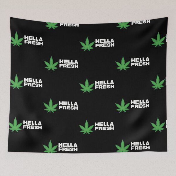 Item preview, Hella Fresh Weed Leaf - Funny Stoner Marijuana Pot Cannabis THC designed and sold by YomeHayin.