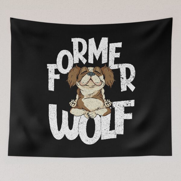 Item preview, funny Yoga Meditation Wolf Dog Design designed and sold by Kalli-design.