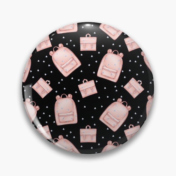 Item preview, Pattern of pink big and small backpacks with blue hearts designed and sold by TatyanaRyaba.