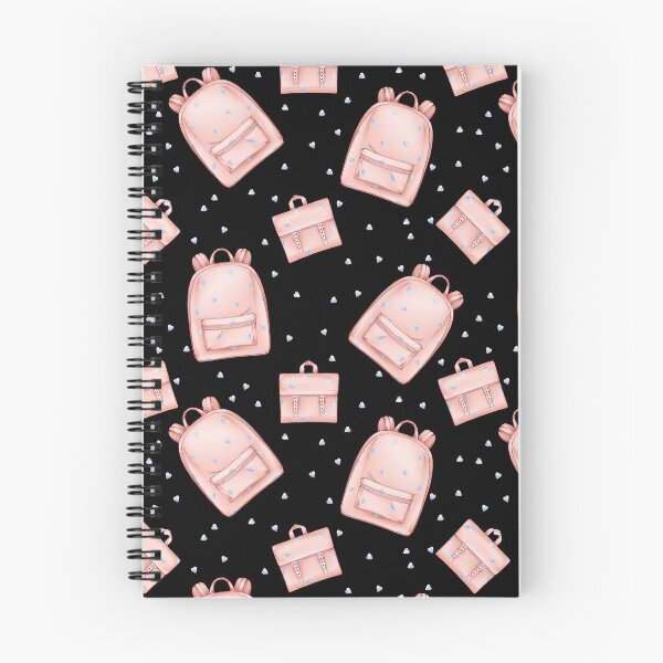 Item preview, Pattern of pink big and small backpacks with blue hearts designed and sold by TatyanaRyaba.