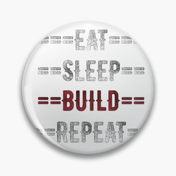 Item preview, Builder Gift - Eat Sleep Build Repeat  - Distressed Text Design designed and sold by TrndSttr.