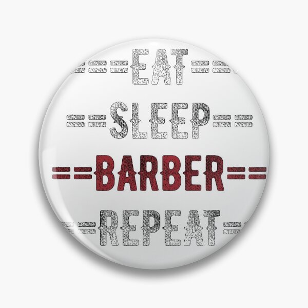 Item preview, Barber Gift - Eat Sleep Barber Repeat  - Distressed Text Design designed and sold by TrndSttr.