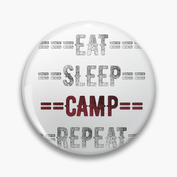 Item preview, Camper Gift - Eat Sleep Camp Repeat  - Distressed Text Design designed and sold by TrndSttr.