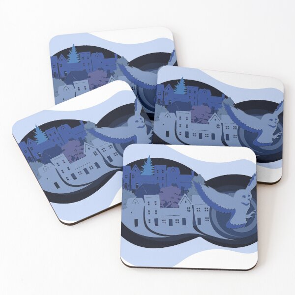 Item preview, Night city. Fairy tale. Paper illustration . Imitation paper designed and sold by TanCherk.