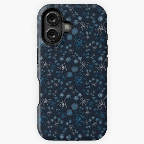 Blue white flowers iPhone Tough Case
