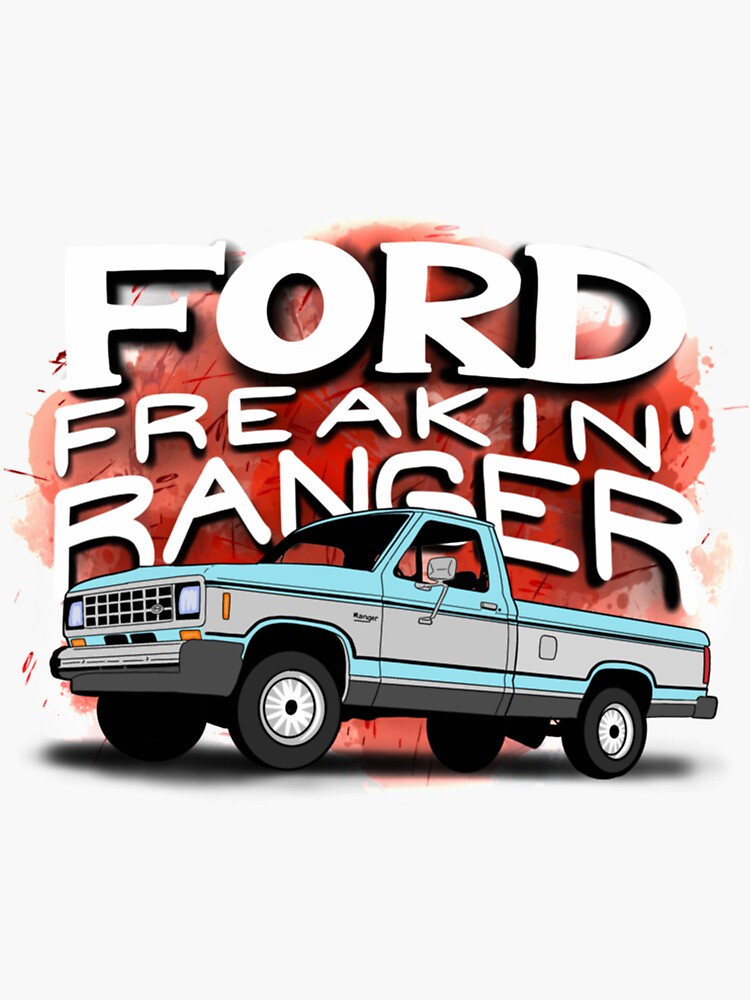 White Ford Ranger T-Shirt Sticker