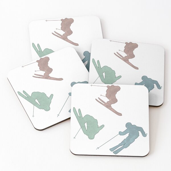 Item preview, Pastel Free Skiers  designed and sold by SkiBumArt.