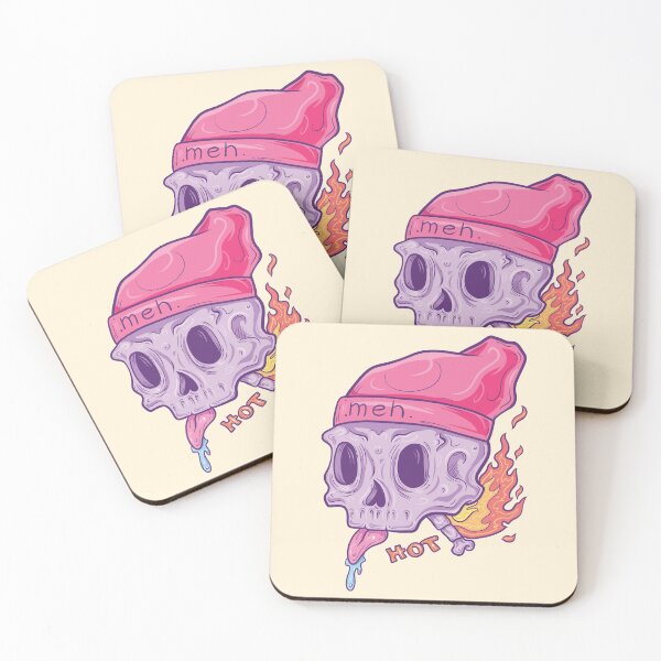 Item preview, "Meh" Skull designed and sold by EdgyGirlArt.