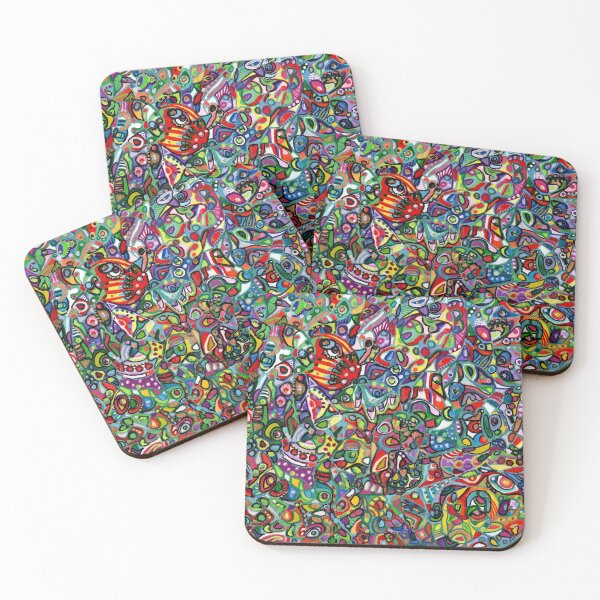 Item preview, 60. Wiii...colorful explosion, live, power, cuteness, sweet abstract doodle by Veera Zukova designed and sold by Veera Zukova.